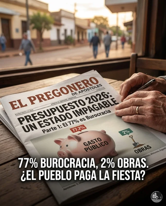 El exorbitante costo del Estado Municipal: Presupuesto Apóstoles 2026 (Parte 1)