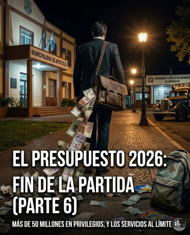 Apóstoles gasta 10 veces más en nafta que en obras viales: Presupuesto 2026 parte 6
